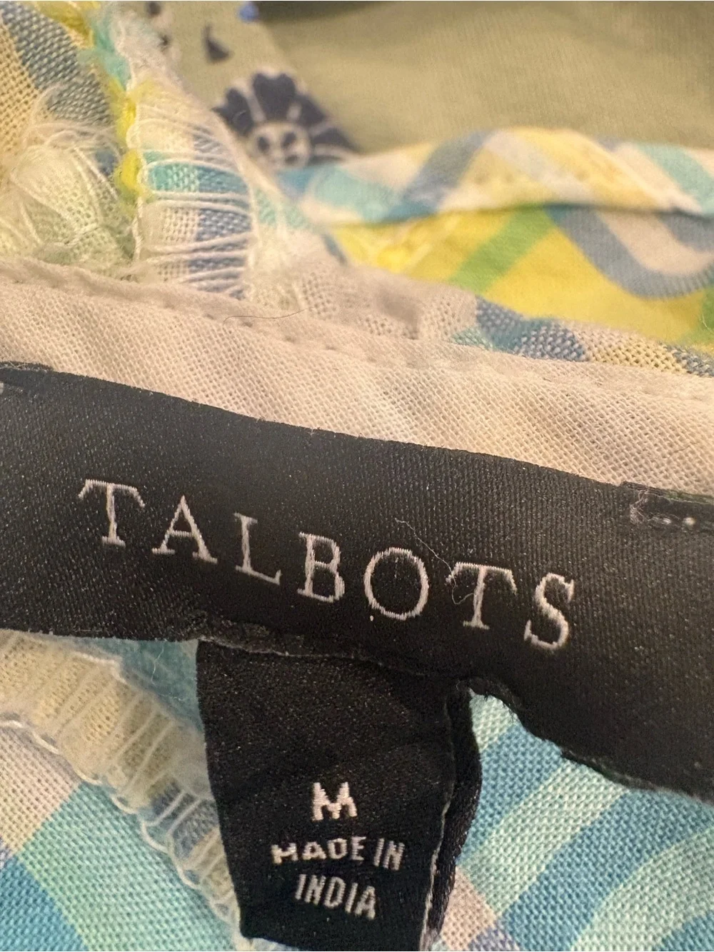 Talbots Halter Shell Madras Top
